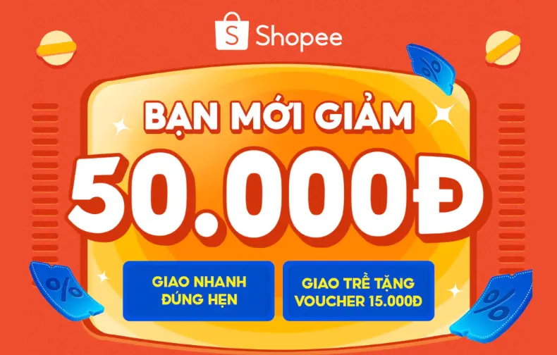 Voucher Shopee Cho Người Mới: Voucher 50K, FreeShip 300K